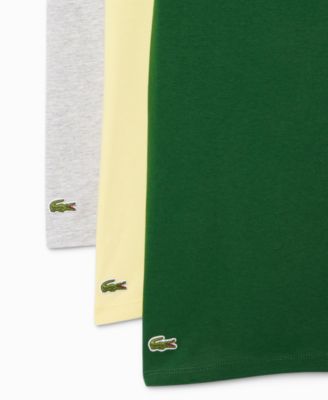 Мужские футболки Lacoste 3-Pk. Приталенные футболки с круглым вырезом и 3-Pk. Трусы-боксеры обычного кроя с логотипом на поясе длиной 5 дюймов