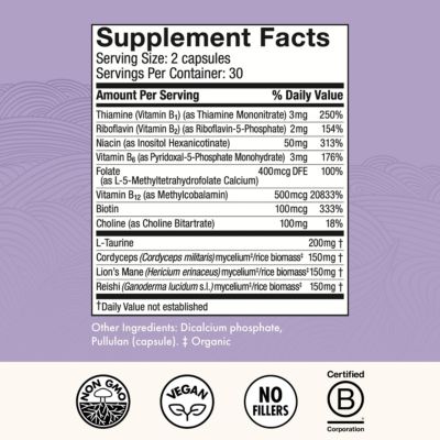 MycoBenefits Focus Capsules - 60 Capsules (30 Servings)