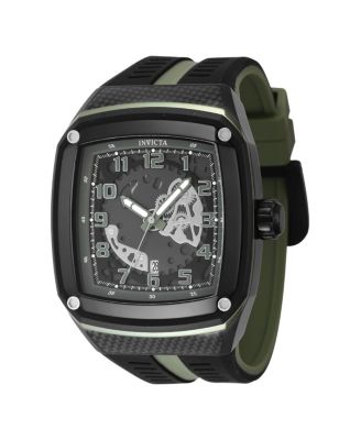 Мужские многофункциональные кварцевые часы Invicta Racing 48067 зеленого цвета с циферблатом из оружейного металла