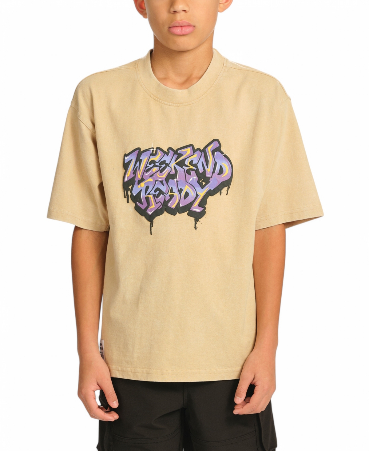 Sovereign Code Little And Big Boys Short Sleeve T-shirt In Irish Cream
