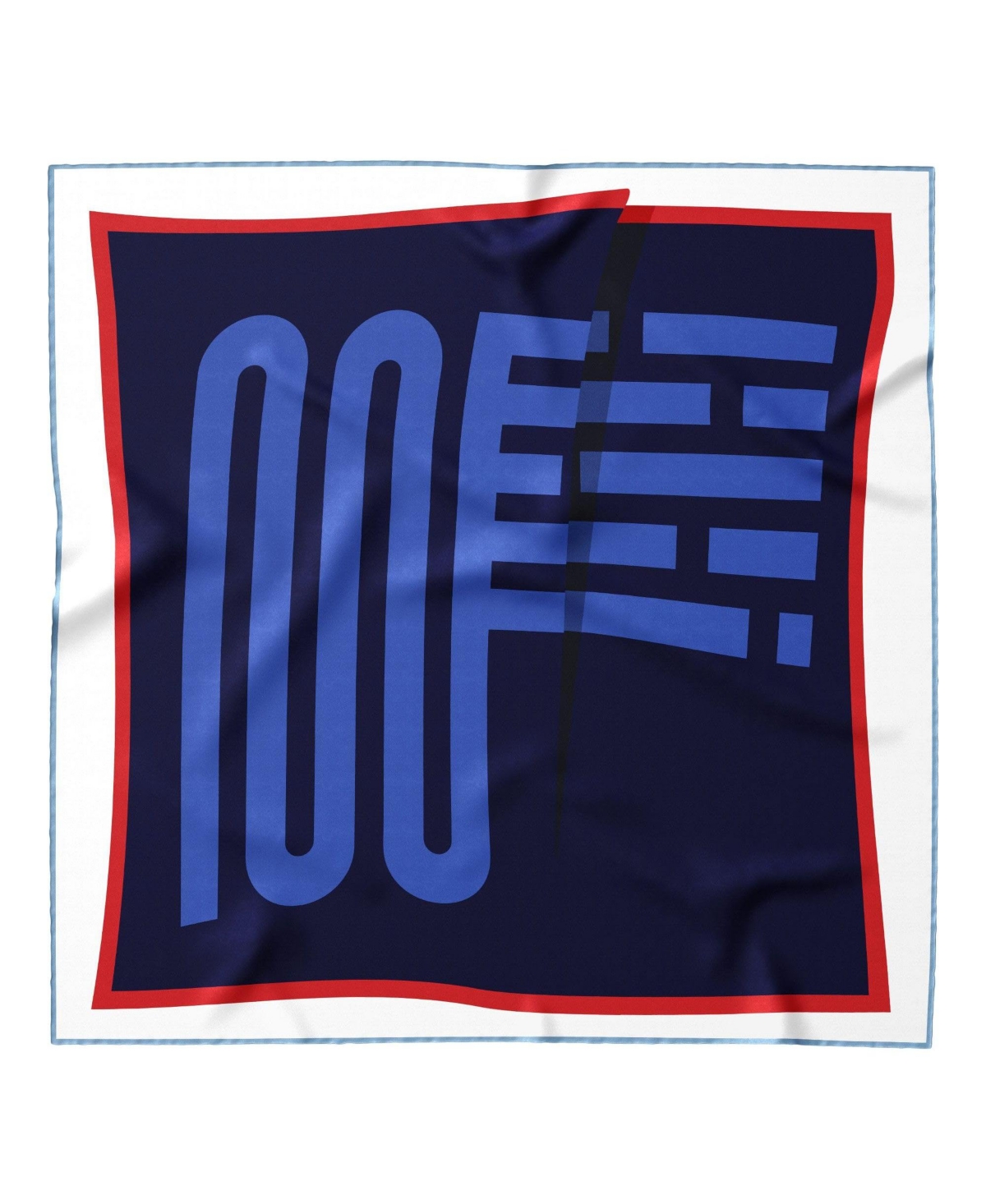 Paula - Hand Rolled Large Silk Foulard for Women - Blue