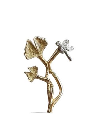 Elegant 2-Tier Cherry Blossom Accent Table for a Stylish and Floral Touch to Your Home Decor