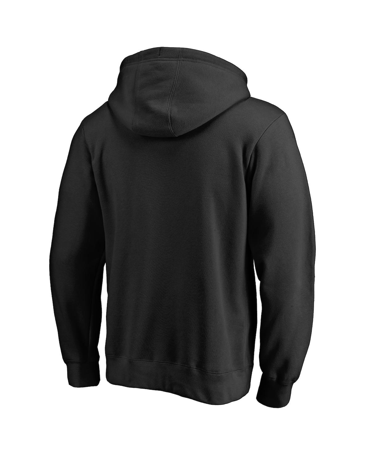 FANATICS MTO LABEL MEN'S BLACK CHICAGO BLACKHAWKS CORE SMOKE PULLOVER HOODIE 