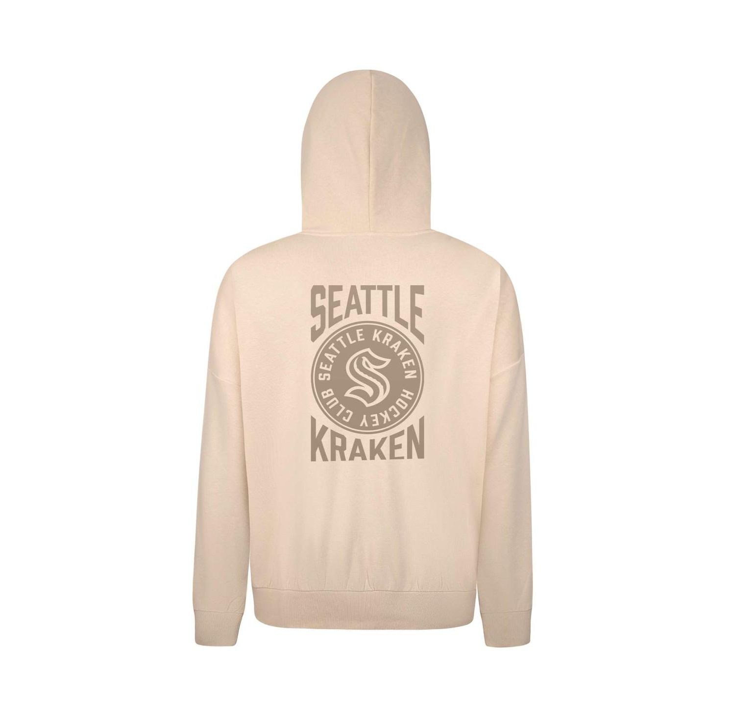 Men's Cream Seattle Kraken Contact Stamp Pullover Hoodie