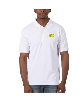 Antigua - Men's White Michigan Wolverines Legacy Pique Polo Shirt