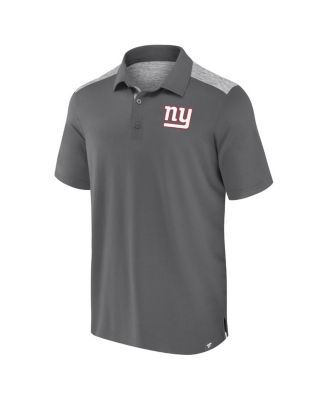 Men's Gray New York Giants Long Shot Polo Shirt