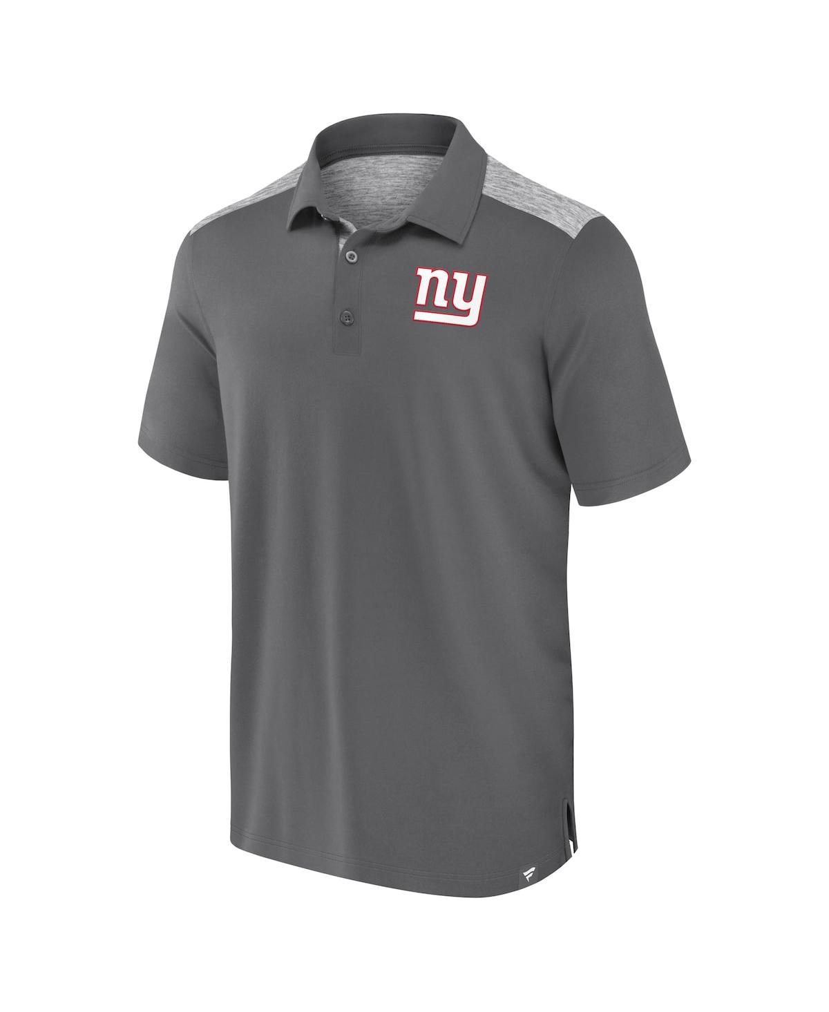 Fanatics Men's Gray New York Giants Long Shot Polo Shirt In Gray