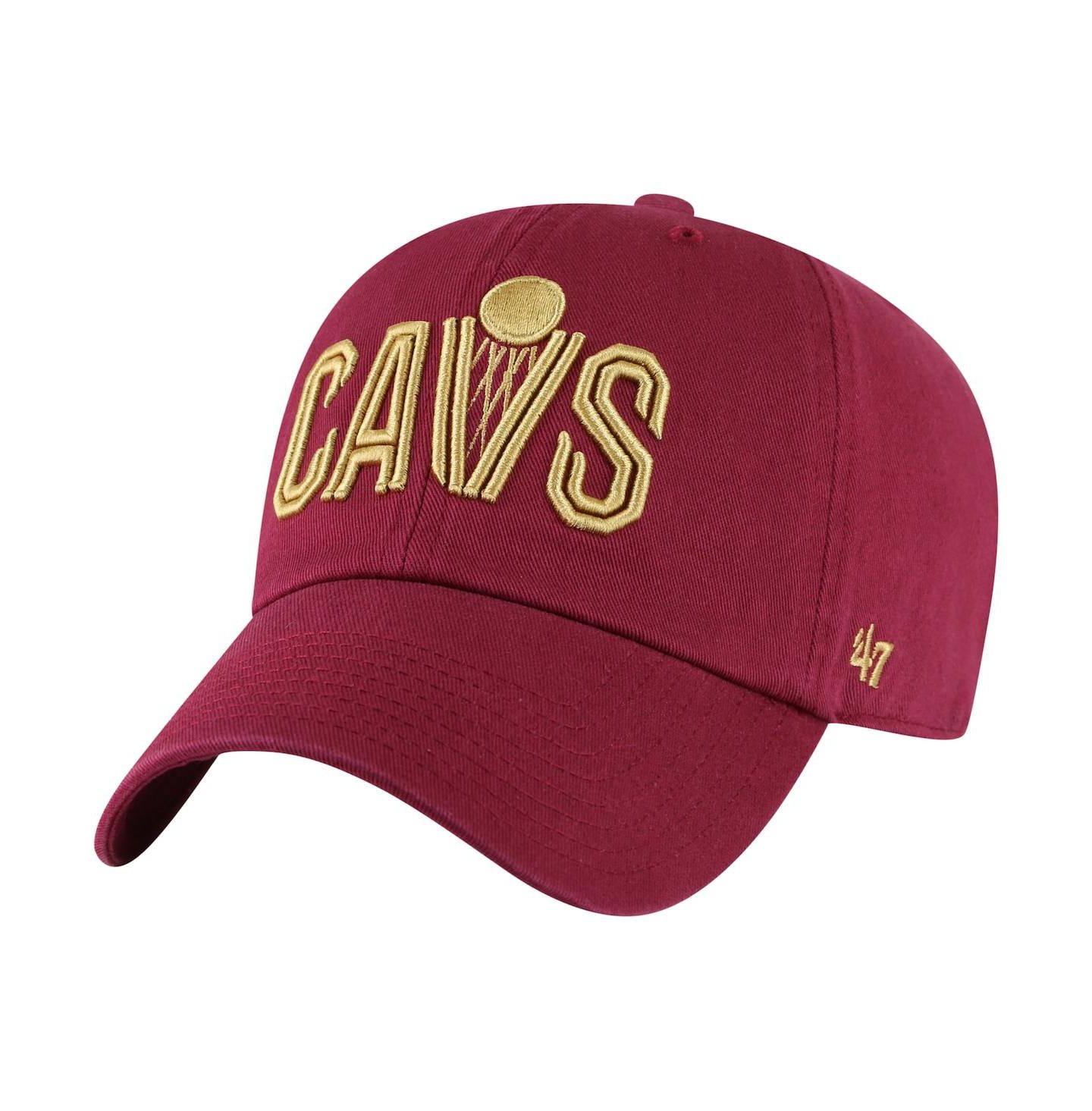 Мужская кепка '47 Brand Wine Cleveland Cavaliers Core Wordmark Clean Up Adjustable Hat — фото 1