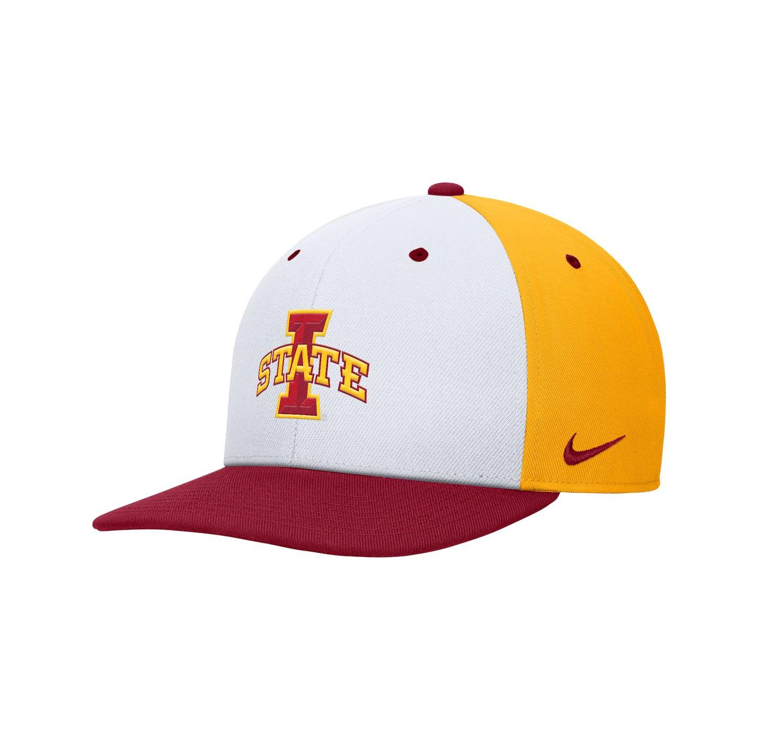 Men's White/Gold Iowa State Cyclones Pro Performance Snapback Hat