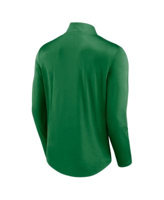 Men's Green Oregon Ducks Quarterback Mock Neck Quarter-Zip Top