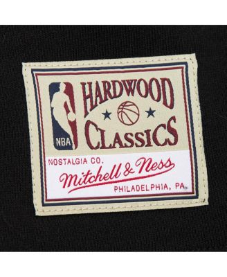 Women's Black Golden State Warriors Hardwood Classics Cropped Pullover Hoodie