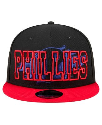 Men's Black Philadelphia Phillies Splatter 9Fifty Snapback Hat