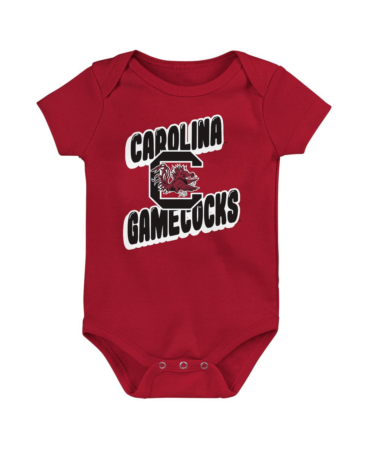 Outerstuff Baby Boys And Girls 3-pack South Carolina Gamecocks Sunday Comics Bodysuit Set In Maroon