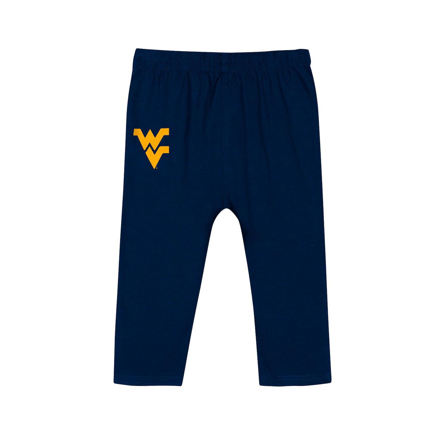Baby Boys and Girls Navy West Virginia Mountaineers Double Up Long Sleeve Bodysuit and Pant Set