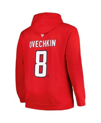 Men's Alexander Ovechkin Red Washington Capitals Big Tall Name Number Pullover Hoodie