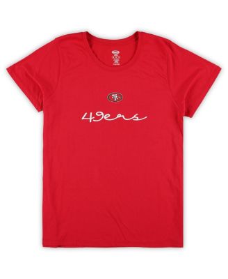 Women's San Francisco 49ers Plus Size Script T-Shirt and Pants Sleep Set