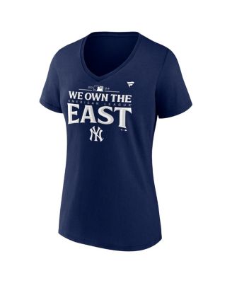 Женская футболка для раздевалки Fanatics Navy New York Yankees Al East Division Champions большого размера