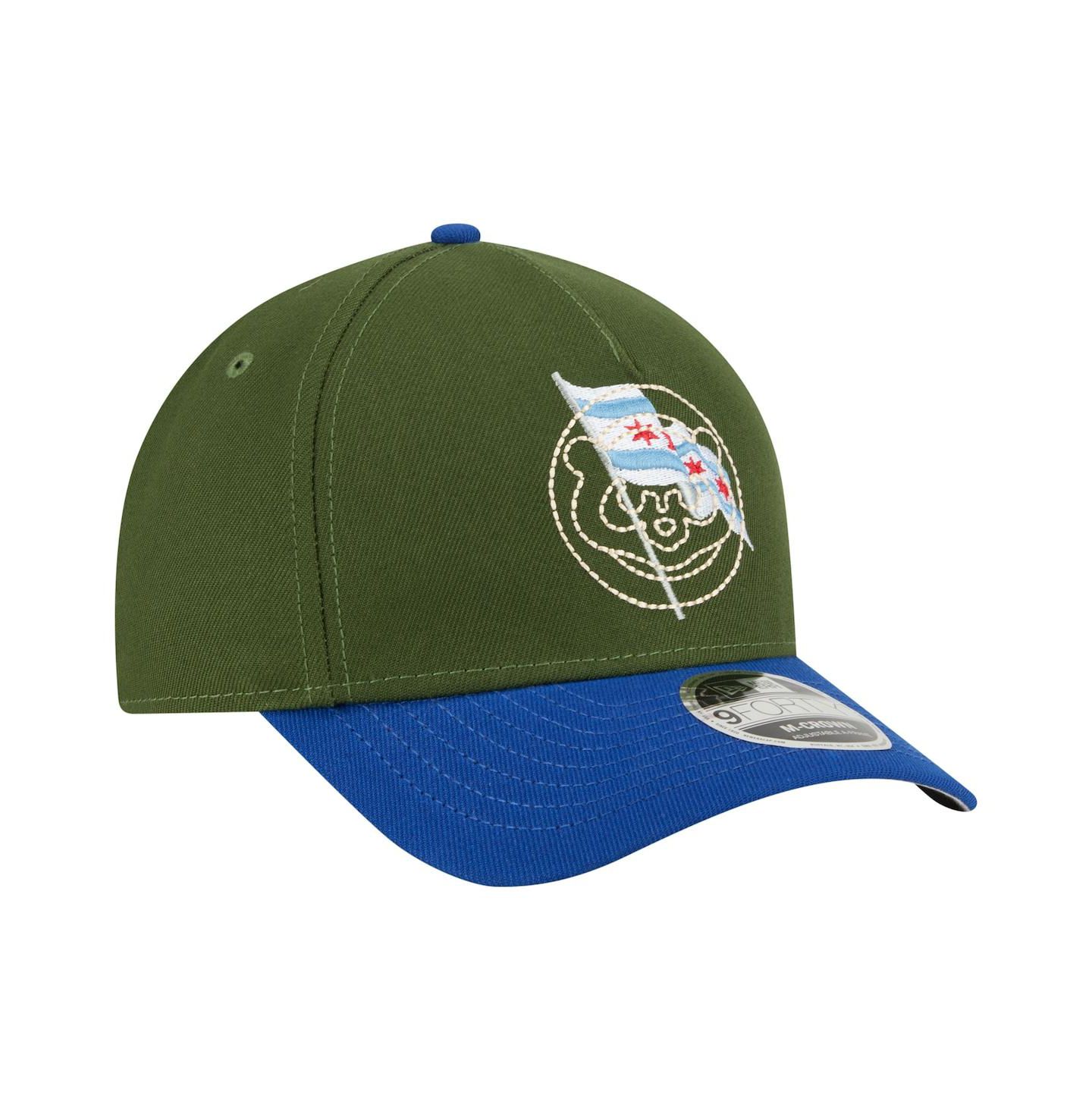 Мужская кепка New Era Dark Green Chicago Cubs City Feature 9Forty A-Frame Adjustable Hat — фото 3