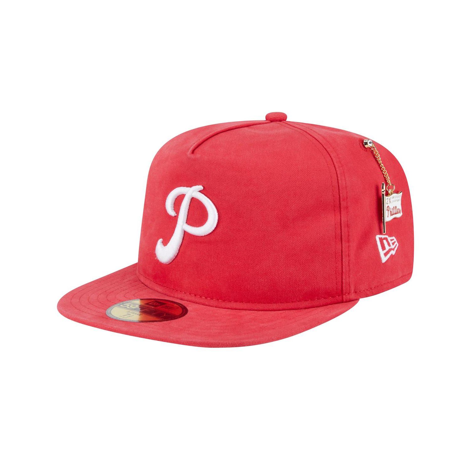 Men's Red Philadelphia Phillies Championship Side Flag A-Frame 59Fifty Fitted Hat
