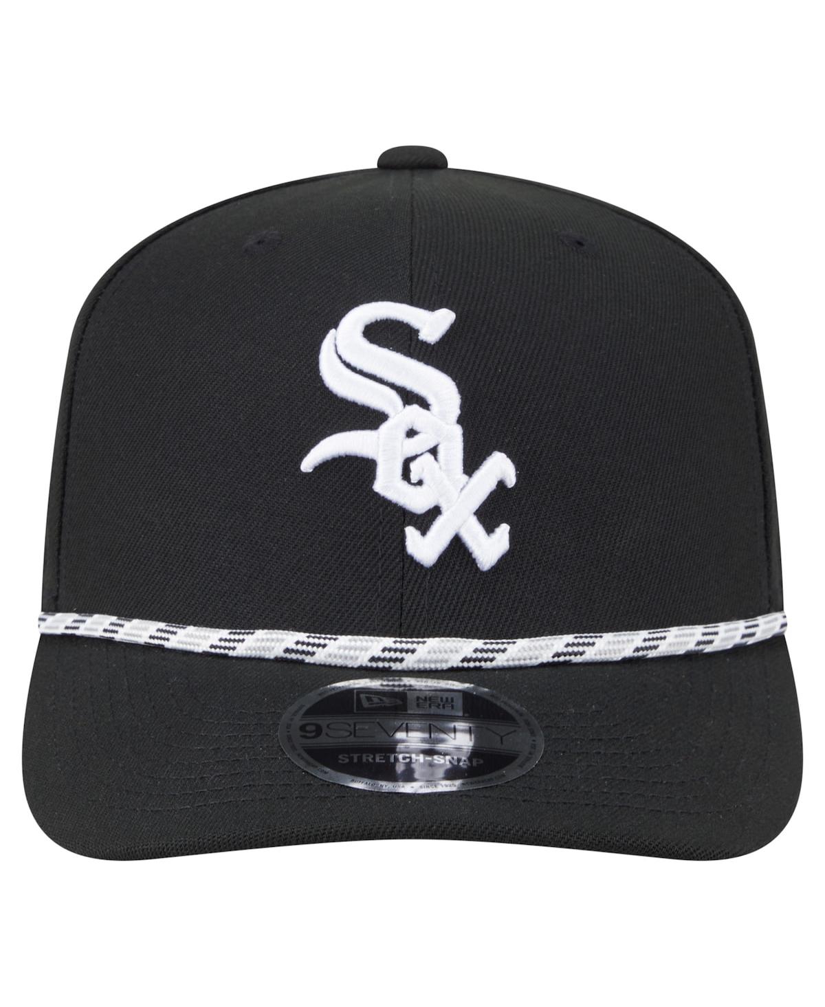NEW ERA MEN'S BLACK CHICAGO WHITE SOX MULTI-ROPE 9SEVENTY STRETCH-SNAP HAT 