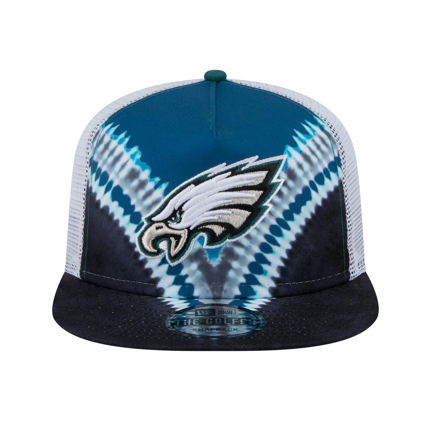 Men's Midnight Green/Black Philadelphia Eagles Throwback Dye Golfer Snapback Hat