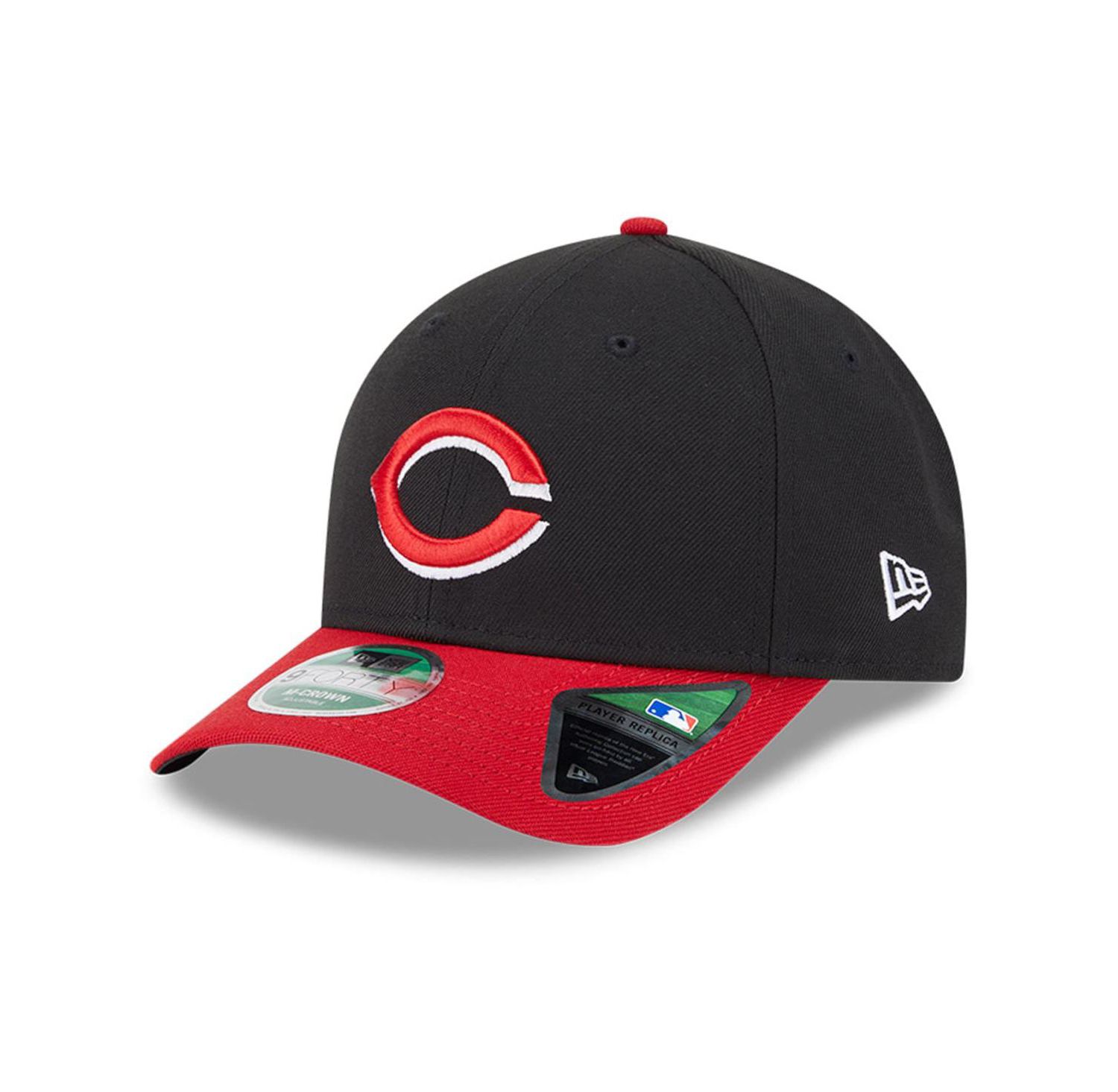 Men's Black/Red Cincinnati Reds Player Replica 9Forty Adjustable Hat