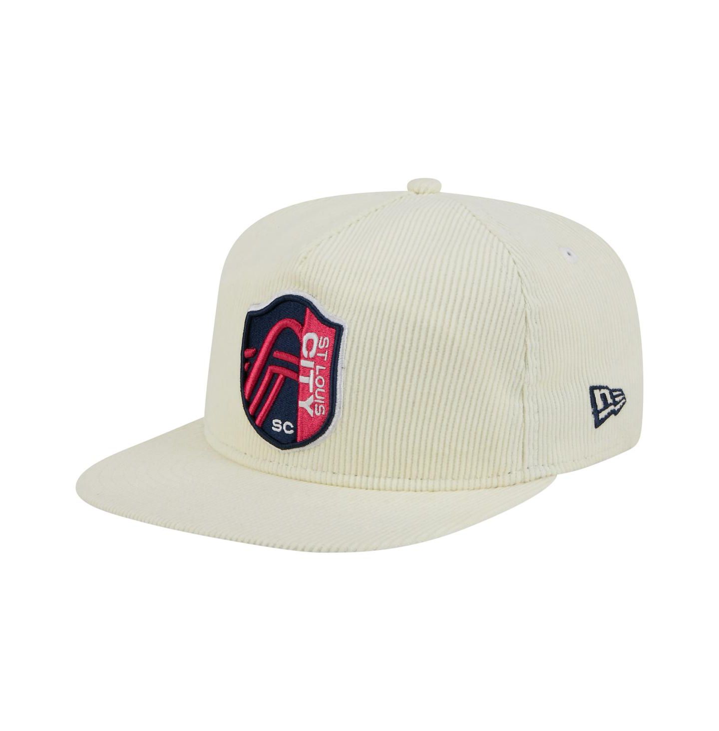 Мужская кепка New Era Cream St. Louis City SC 2025 Kickoff Snapback Golfer Hat — фото 1
