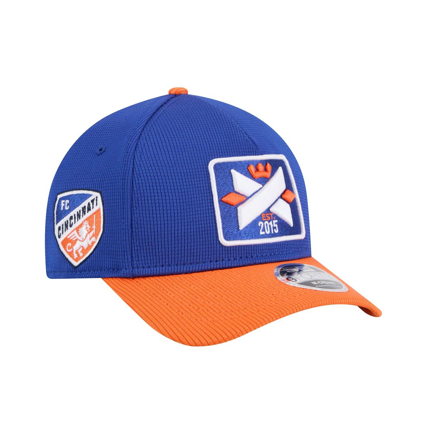 Мужские головные уборы New Era Royal FC Cincinnati 2025 Jersey Hook 9FORTY M-Crown Adjustable Hat — фото 1