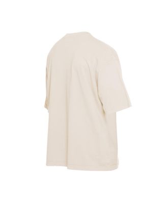 Мужская кремовая футболка New Era из коллекции Chicago Cubs Cooperstown, выполненная в стиле оверсайз, с эффектом потертости