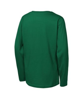 Outerstuff Big Boys and Girls Kelly Green Philadelphia Eagles Super Bowl LIX Champions Retro Arch Long Sleeve T-Shirt