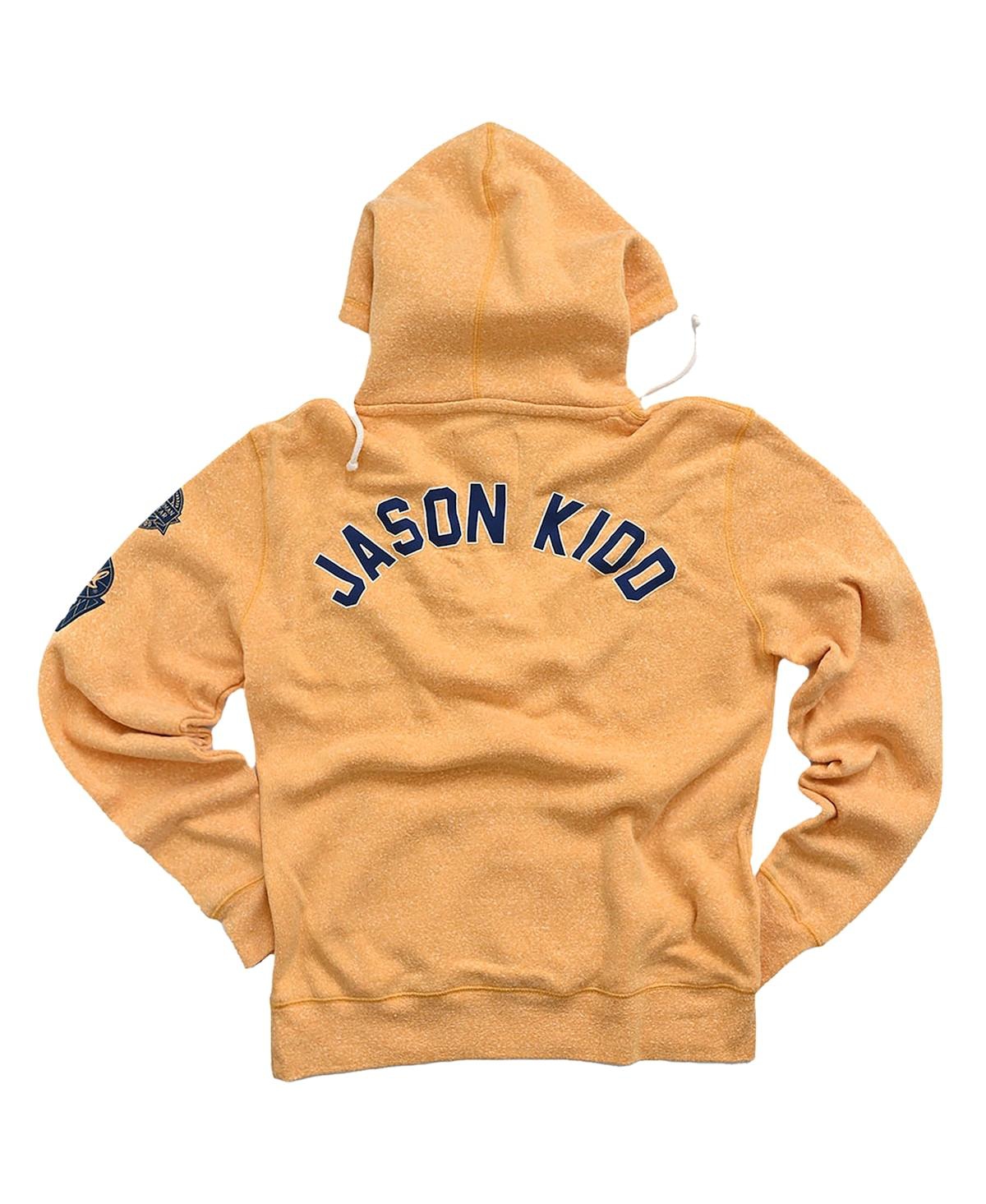 ROOTS OF FIGHT MEN'S JASON KIDD GOLD CAL BEARS NAME NUMBER TRI-BLEND PULLOVER HOODIE 