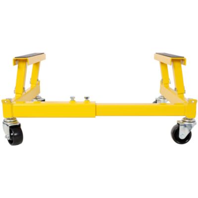 ATV Motorcycle Engine Cradle Dolly 1500lbs Capacity Adjustable Width Height Yellow