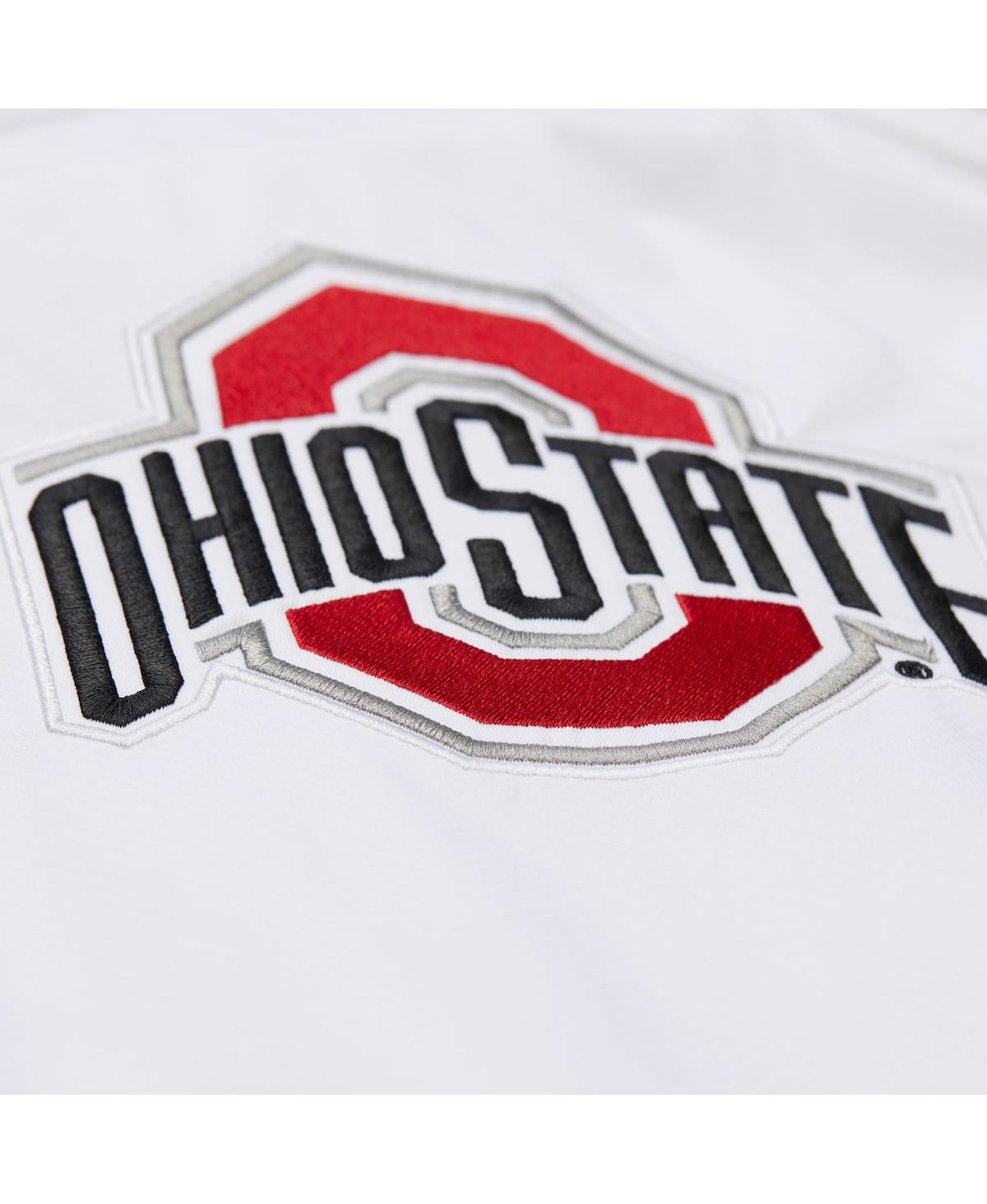 Mitchell & Ness Men's White Ohio State Buckeyes Coaches Full-snap Hoodie Jacket In White