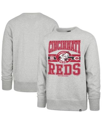 '47 Brand - Men's Gray Cincinnati Reds Letters Headline Pullover Sweatshirt