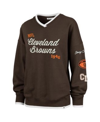 Женская брендовая коричневая толстовка Cleveland Browns восьмидесятых годов выпуска от бренда '47