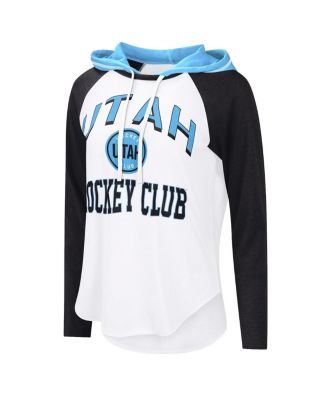 Women's&nbsp;White Utah Hockey Club VIP Raglan Long Sleeve Hoodie T-Shirt