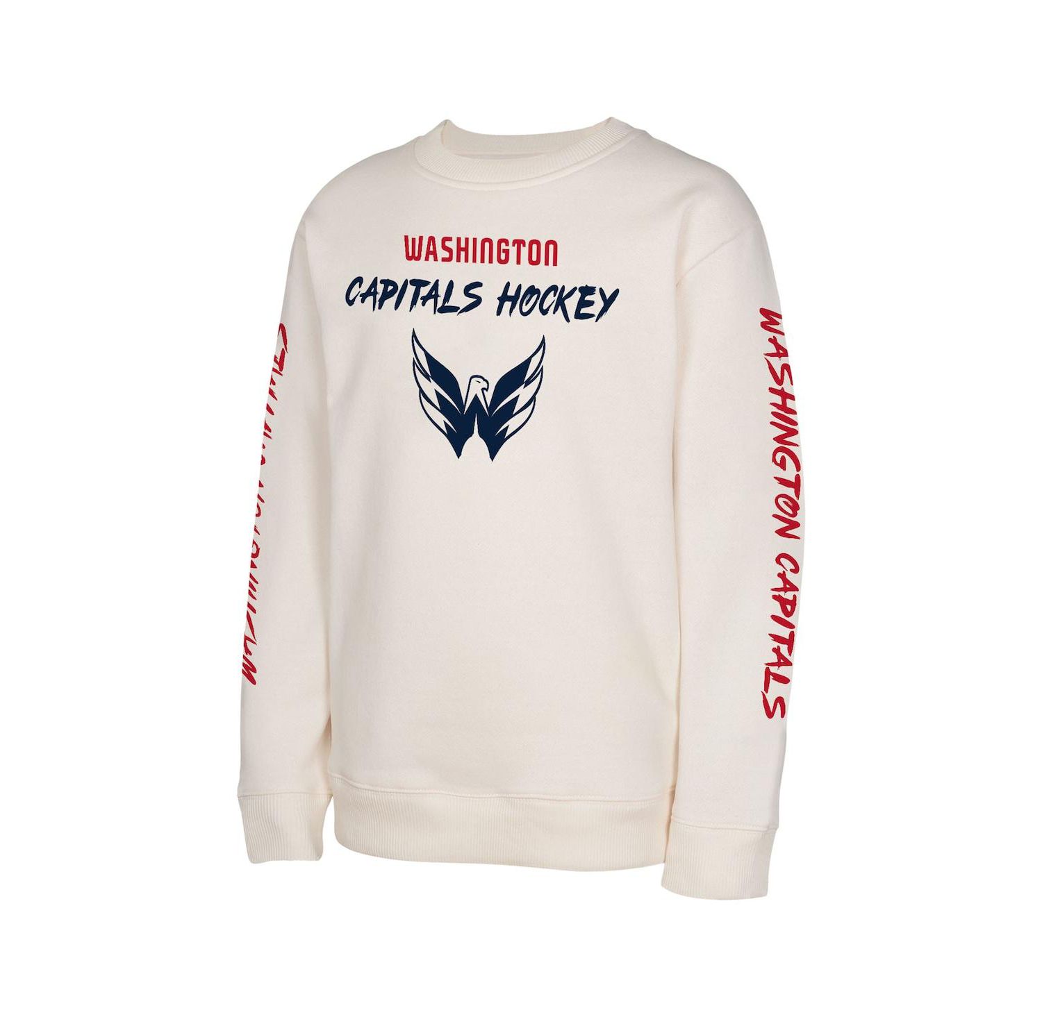 Big Boys and Girls Cream Washington Capitals Star Power Pullover Sweatshirt