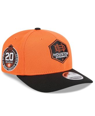 New Era - Men's Orange/Black Houston Dynamo FC 2025 Jersey Hook 9SEVENTY Stretch-Snap Hat
