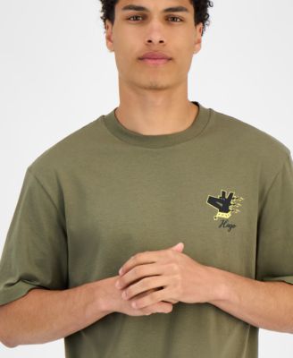 Мужская хлопковая футболка Hugo Boss с графическим логотипом Nagulop