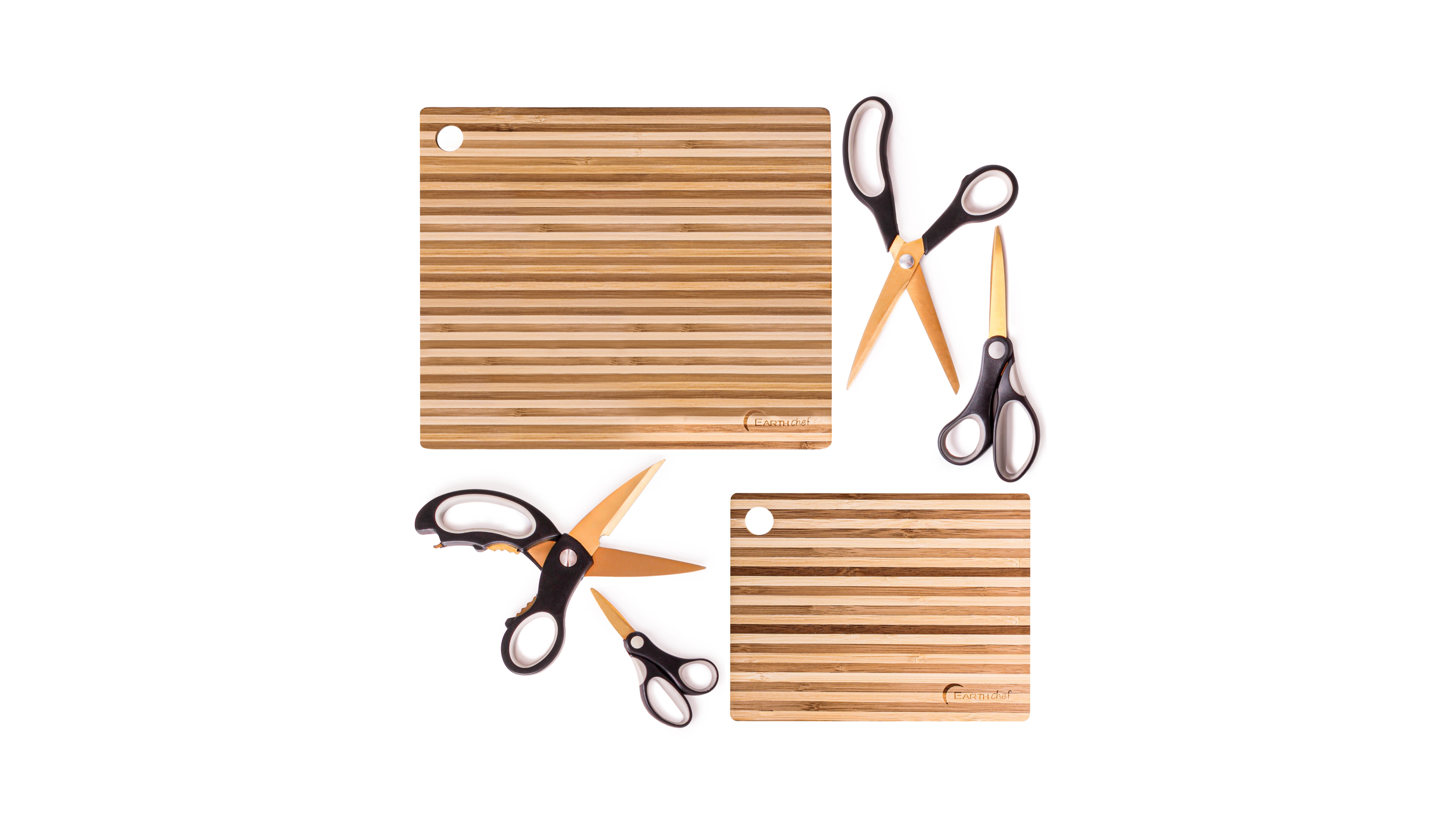 BergHOFF Essential 6-Piece Gold Scissors and Cutting Board Set