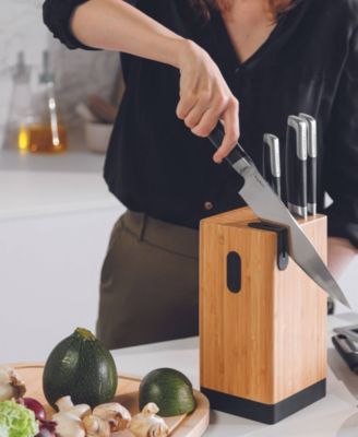 Leo Graphite 5-Piece Cutlery Block Set