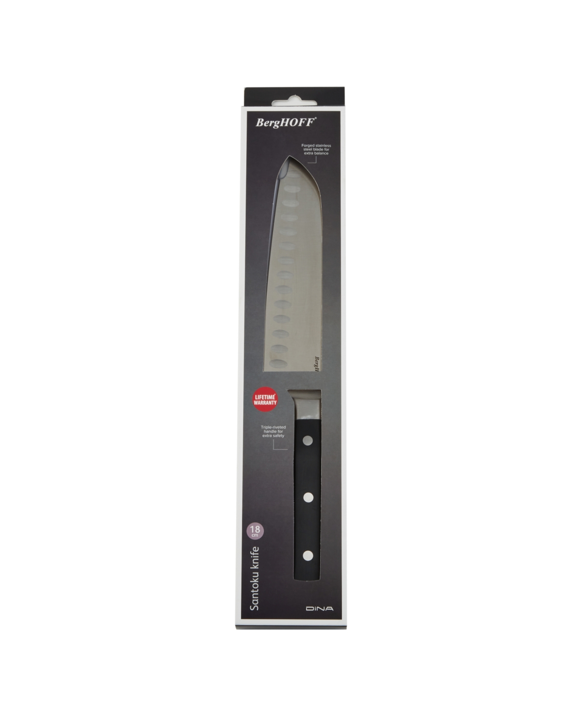 Berghoff Dina Gene 7" Santoku Knife In Black