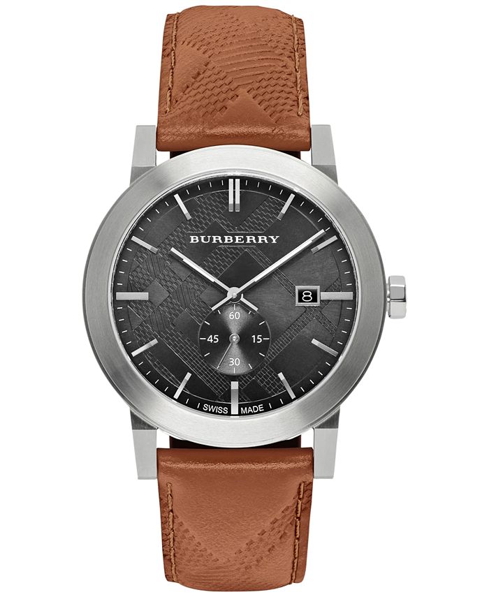 Burberry Men's Automatic The Classic Round Brown Alligator Leather Strap  Watch 40mm - Macy's