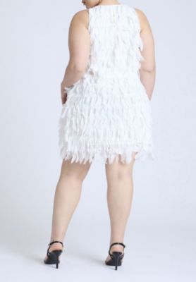 Текстурное мини-платье ELOQUII Plus Размера плюс