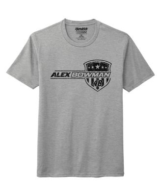 Men's Heather Gray Alex Bowman Patriotic T-Shirt