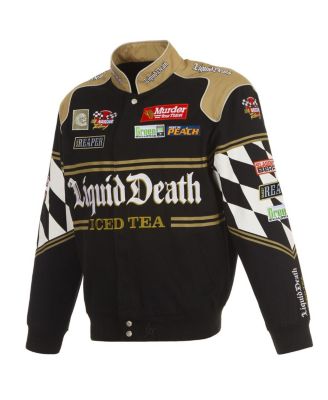 Мужская черная форменная куртка из саржи NASCAR Liquid Death с застежкой на пуговицы от JH Design