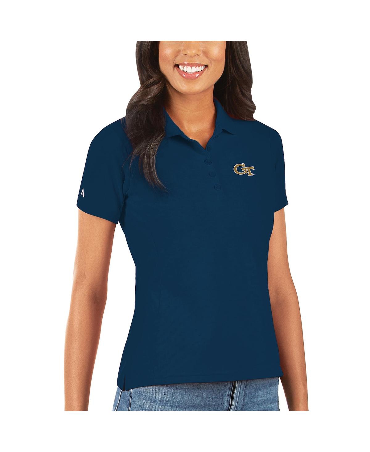 Antigua Women's Navy Georgia Tech Yellow Jackets Legacy Pique Polo Shirt - Navy