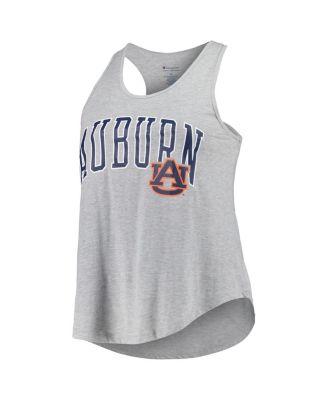 Женская майка с круглым вырезом и логотипом Racerback от бренда Profile из коллекции Heather Grey Auburn Tigers Arch