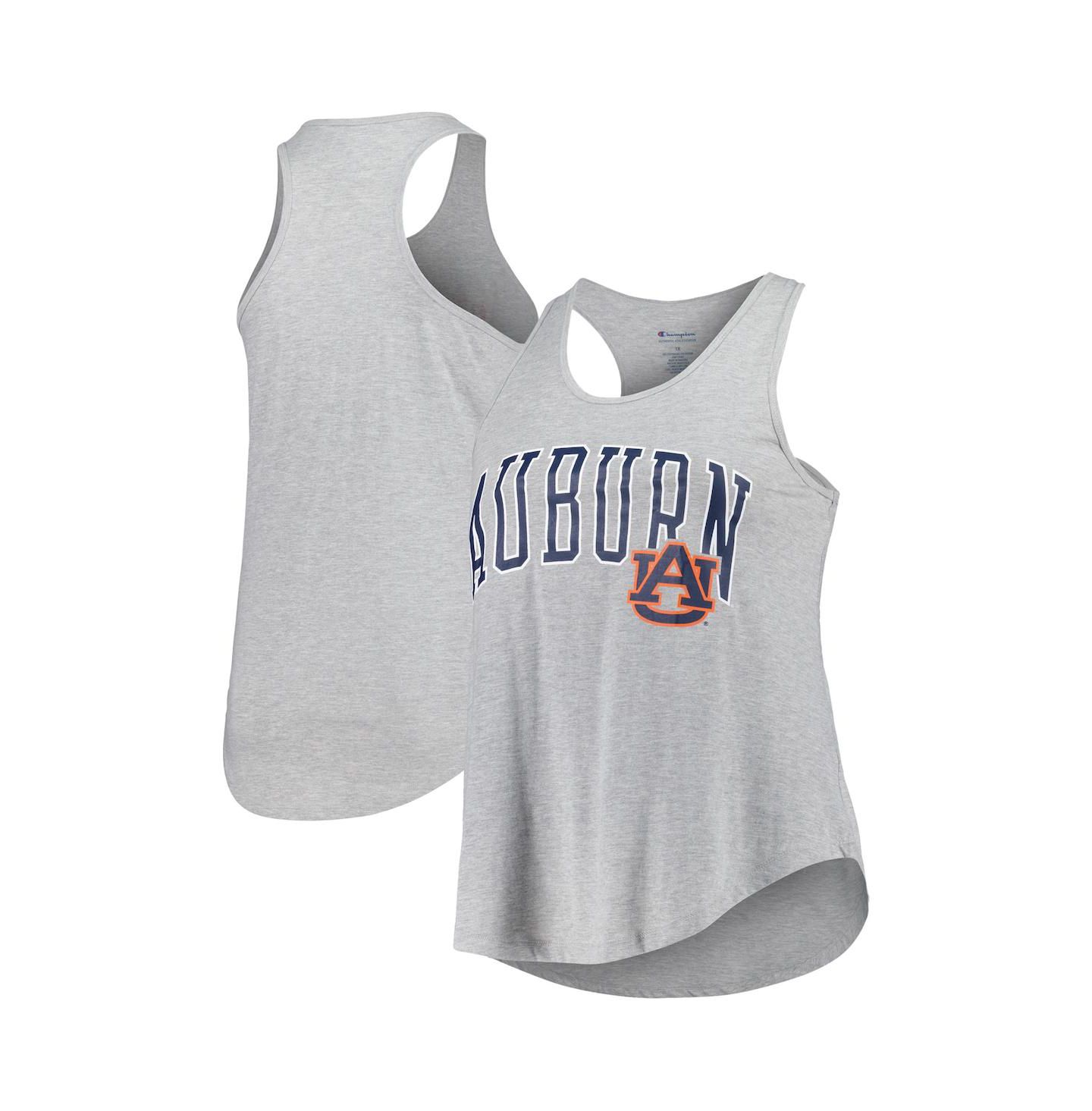 Женский топ Profile Heather Gray Auburn Tigers Arch Logo Racerback Scoop Neck — фото 1