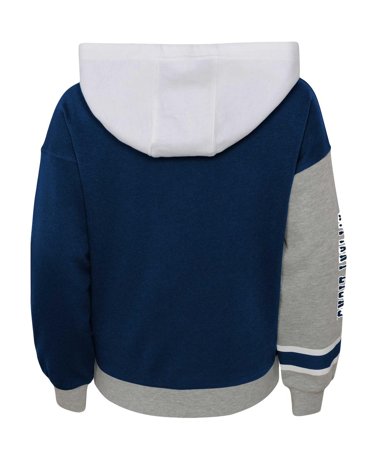 Outerstuff Big Girls Navy Penn State Nittany Lions True Fan Soft Fleece Pullover Hoodie In Navy